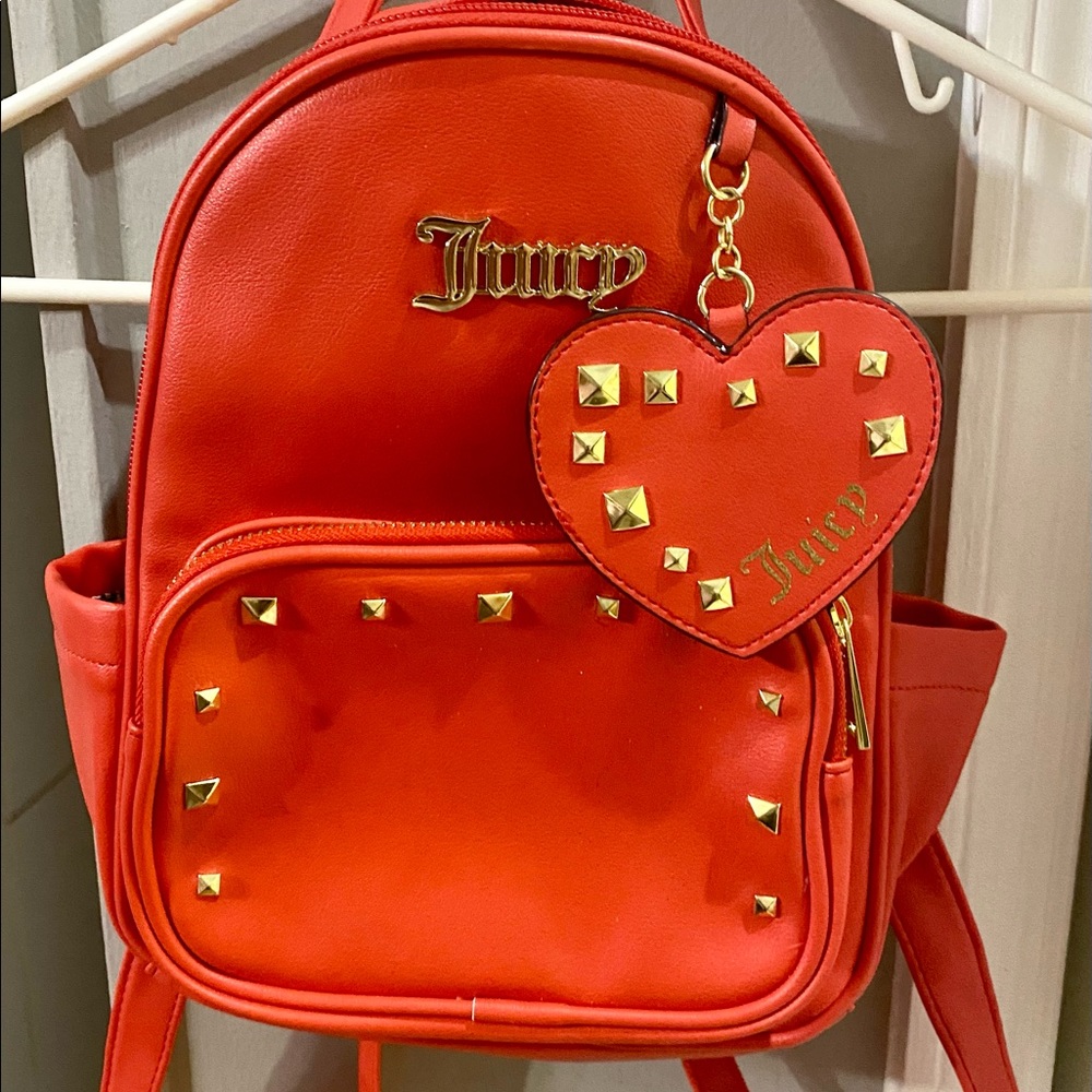 Juicy Couture Faux leather red Backpack